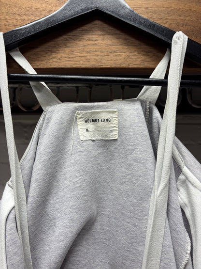 Vintage 1999 Helmut Lang ‘Backpack Strap’ White Cotton Hoodie