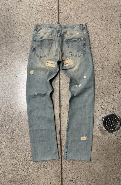 SS2006 Dior Homme by Hedi Slimane ‘Crash’ Distressed Blue Denim