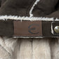 Roberto Cavalli Shearling Trim Brown Suede Trucker Jacket