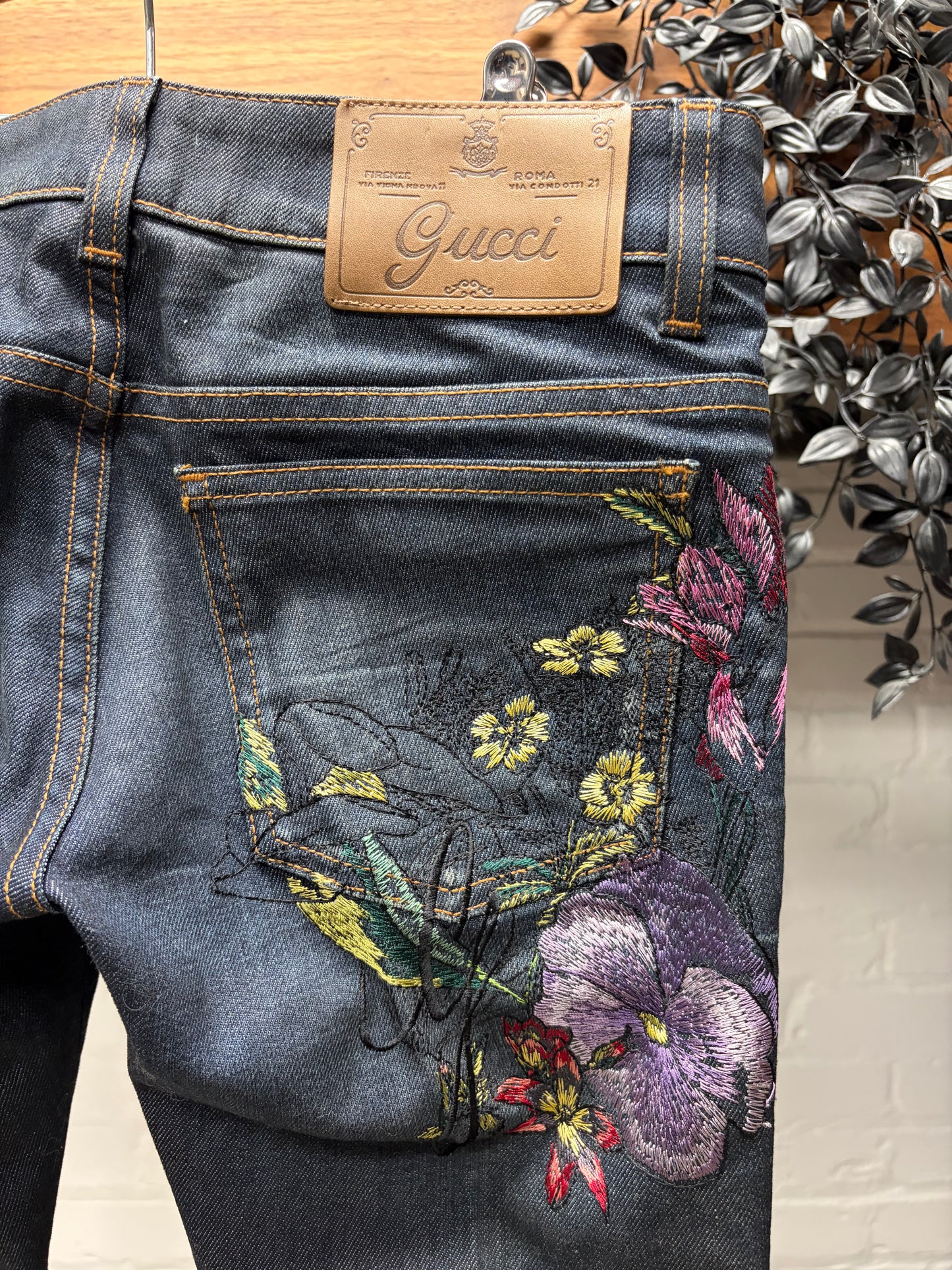 AW2013 Gucci ‘70s Cut’ Raw Blue Denim Flared Cut Jeans
