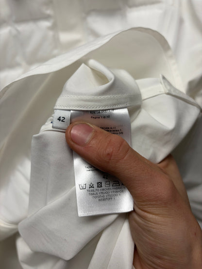Pre AW2020 Bottega Veneta ‘Padded Bib’ White Cotton Button Down Shirt
