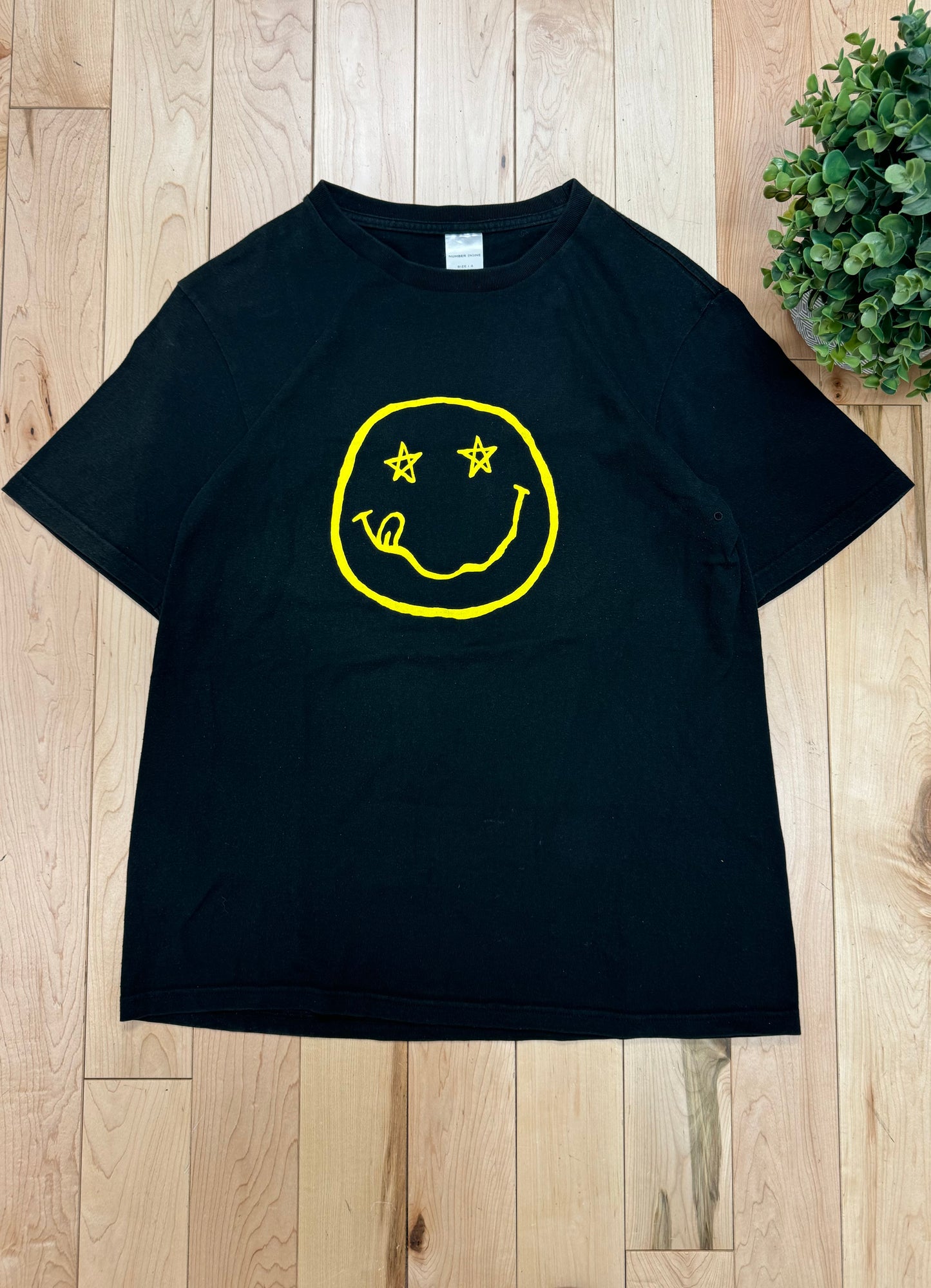 OG Number (N)ine Smiley Black Graphic T-Shirt