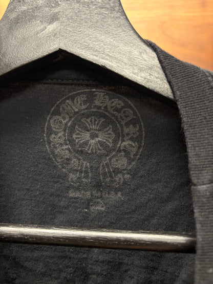 Chrome Hearts Cemetery Full Print Black Floral Cross Long Sleeve Shirt