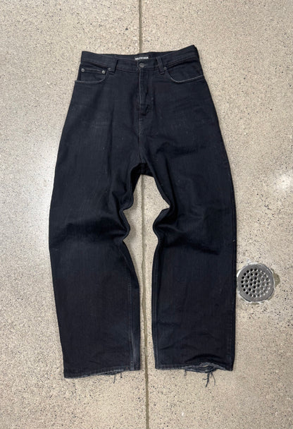 2021 Balenciaga ‘Skater’ Black Wide Leg Denim
