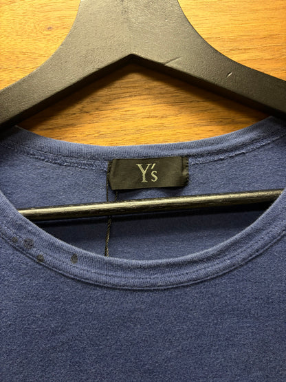 Vintage Yohji Yamamoto Y’s Blue ‘Paint Splatter’ Short Sleeve T-Shirt