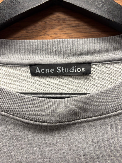 Acne Studios ‘Fairview Face’ Grey Cotton Sweatshirt
