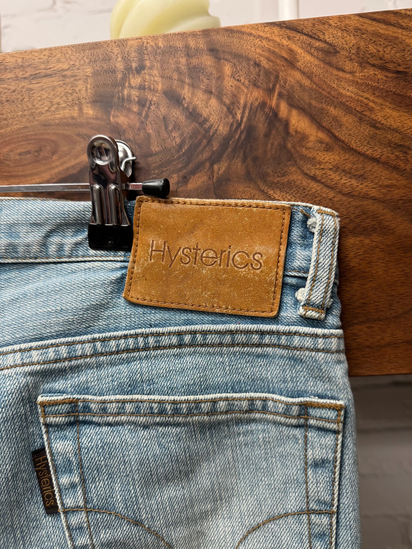 2000s Hysteric Glamour Distressed Light Wash Blue Skinny Jeans