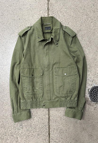 SS2019 Saint Laurent ‘Bat Pin’ Military Jacket