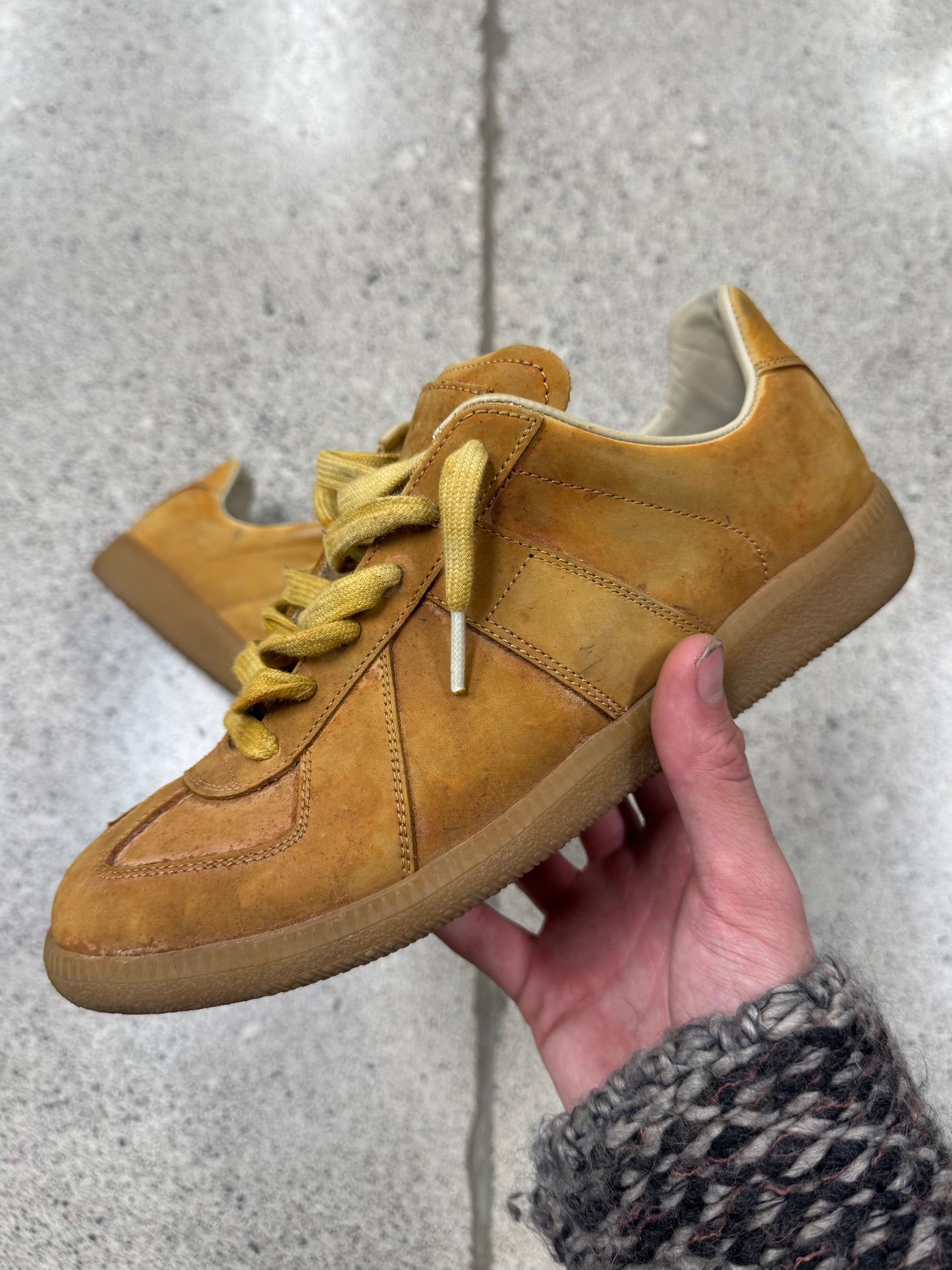 Maison Margiela G.A.T. ‘Wheat’ Suede Low Top Sneakers