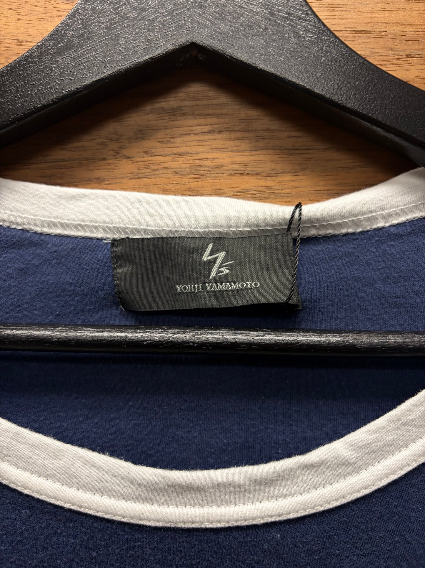 Vintage Yohji Yamamoto ‘Y’s’ Blue/White Ringer Short Sleeve T-Shirt