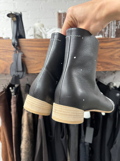 Maison Margiela Paint Splatter ‘Anatomic’ Leather Boots
