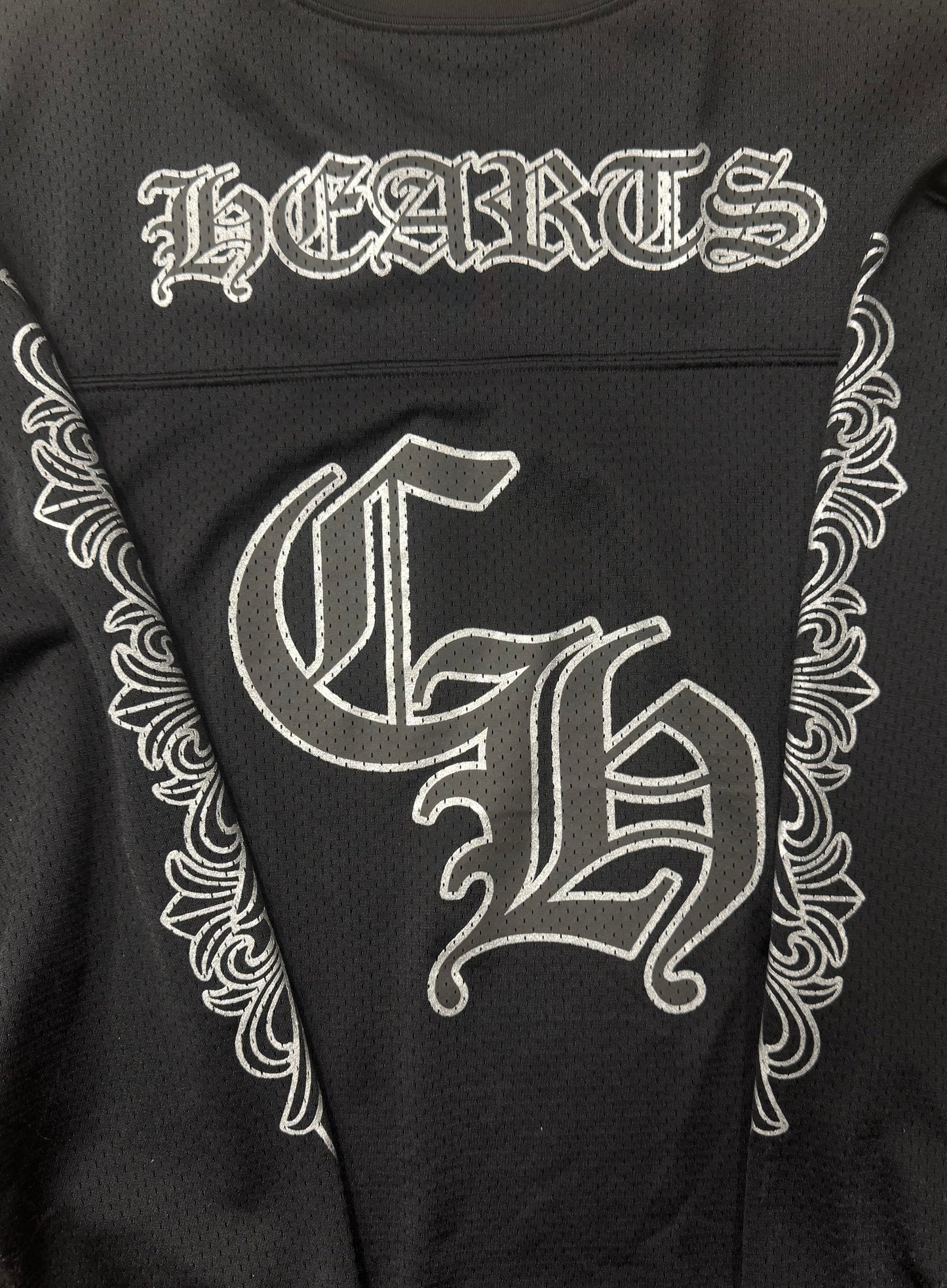 Chrome Hearts Black Mesh Long Sleeve Football Jersey