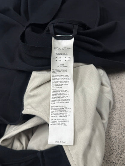 AW2022 Rick Owens ‘Strobe’ Layered Cotton Pearl/Black Sleeveless Top