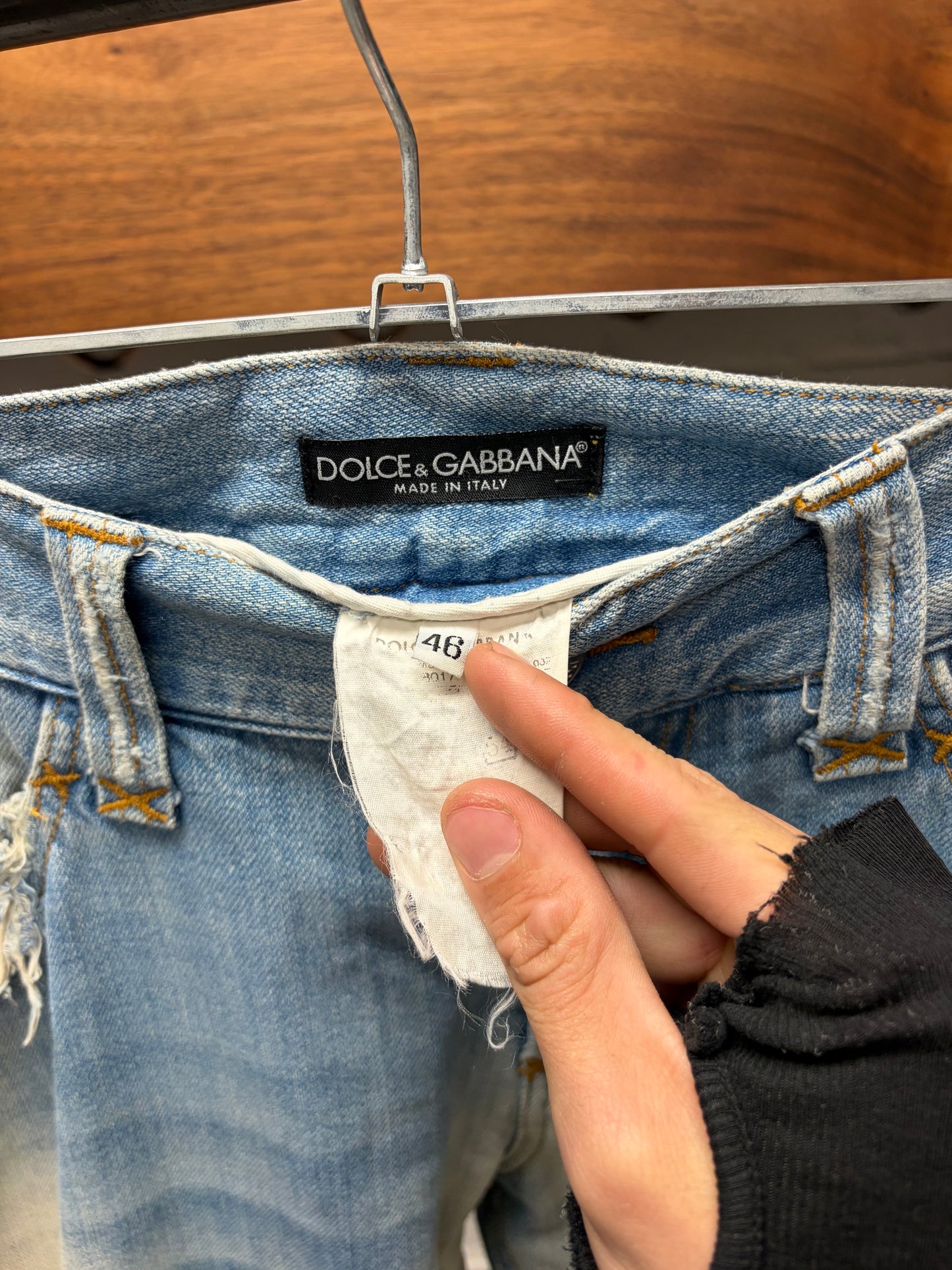 Dolce & Gabbana Bleach Washed Blue Bootcut Denim