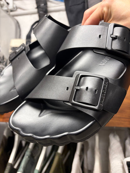 Balenciaga ‘Sunday’ Black Leather Sandals