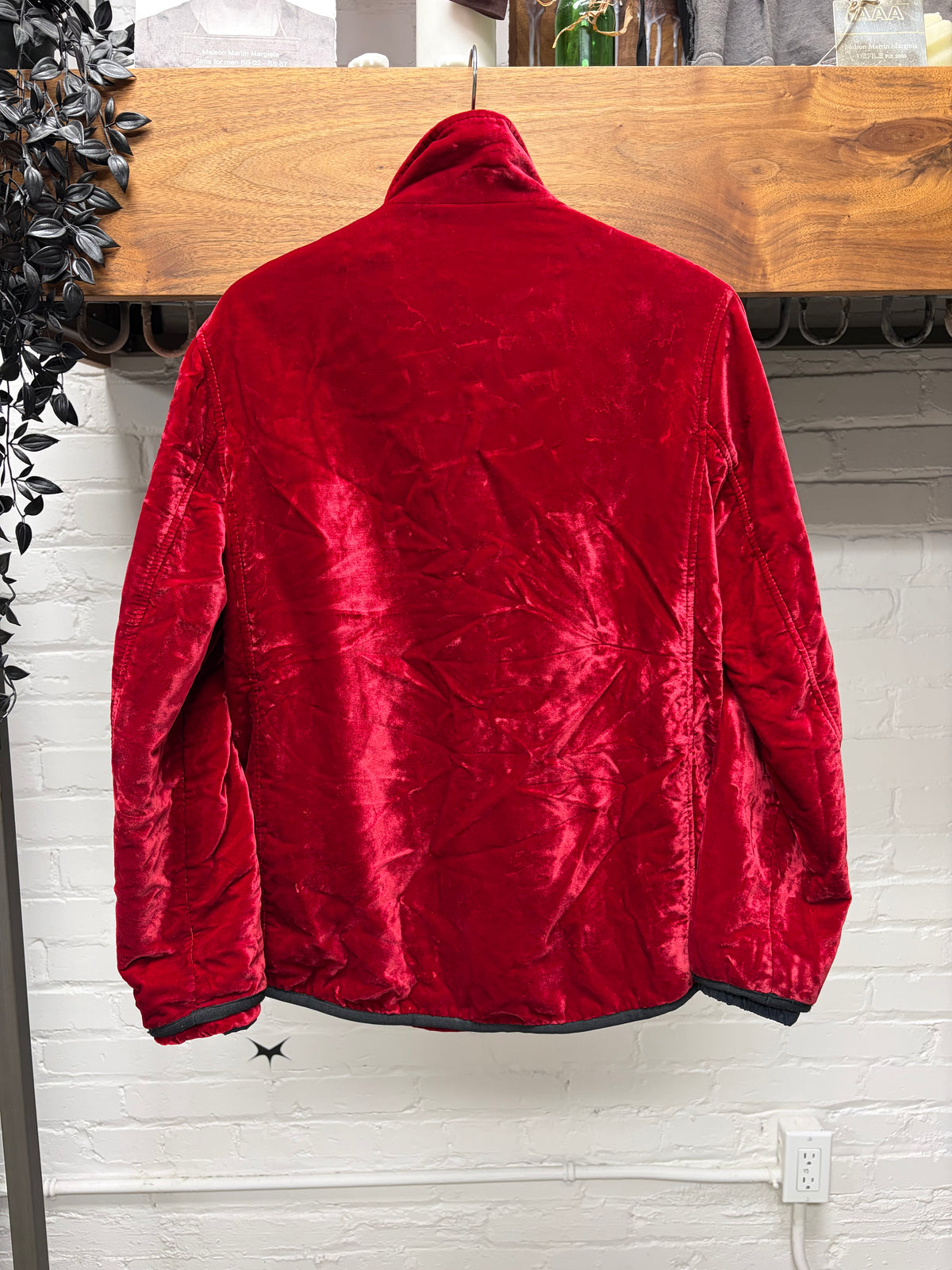 Vintage Prada Sport Crushed Velour Jacket with Nylon Shell Interior