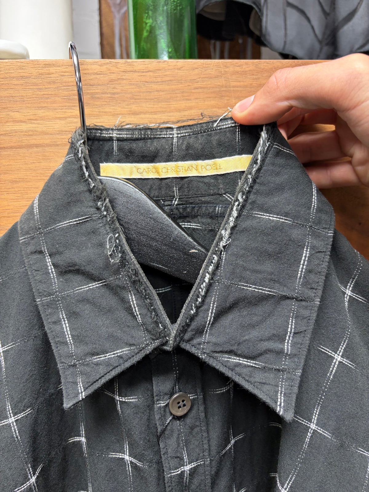 SS2005 Carol Christian Poell ‘Plus Stitch’ Short Sleeve Button Up Shirt