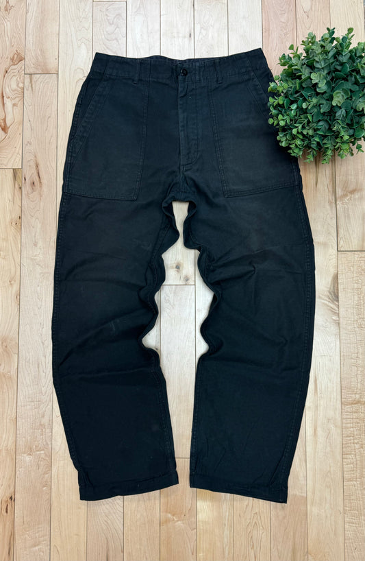 Engineered Garments Black Wide Leg Baker Pants