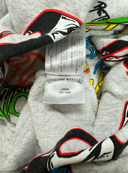 Chrome Hearts Mattyboy ‘Brain Flame’ Grey Crewneck Sweatshirt