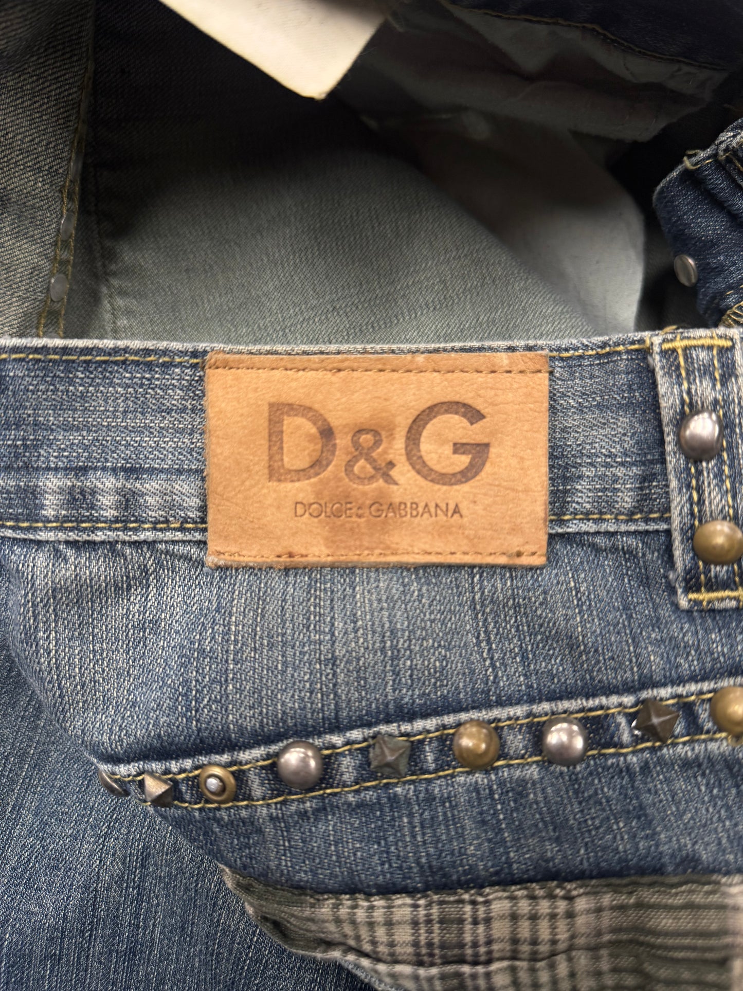 2000s Dolce & Gabbana Studded Bootcut Denim