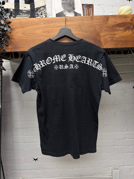 Chrome Hearts ‘Script Logo’ Faded Black T-Shirt