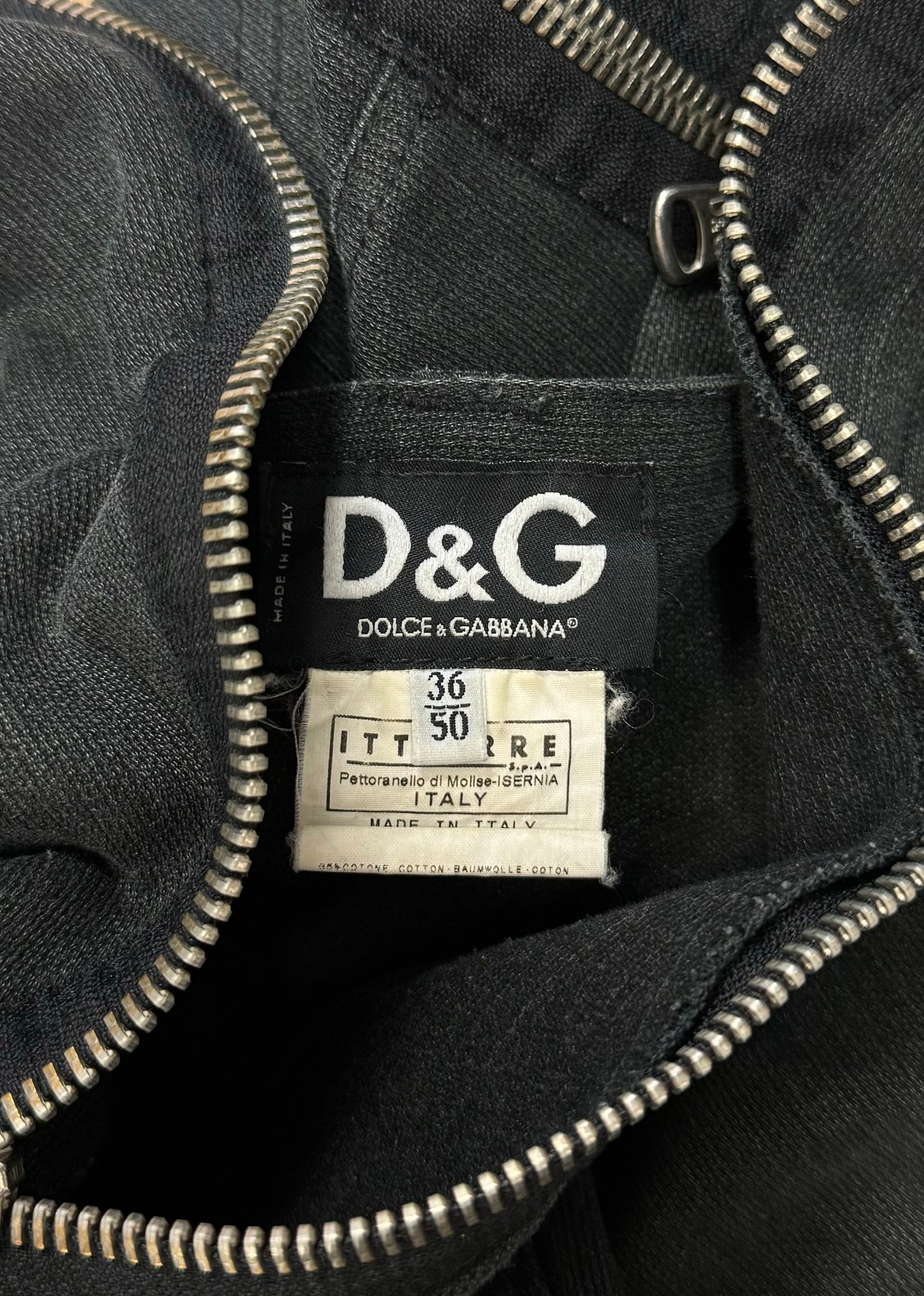 AW2003 Dolce & Gabbana ‘Spiral Zip’ Grey Cargo Pants