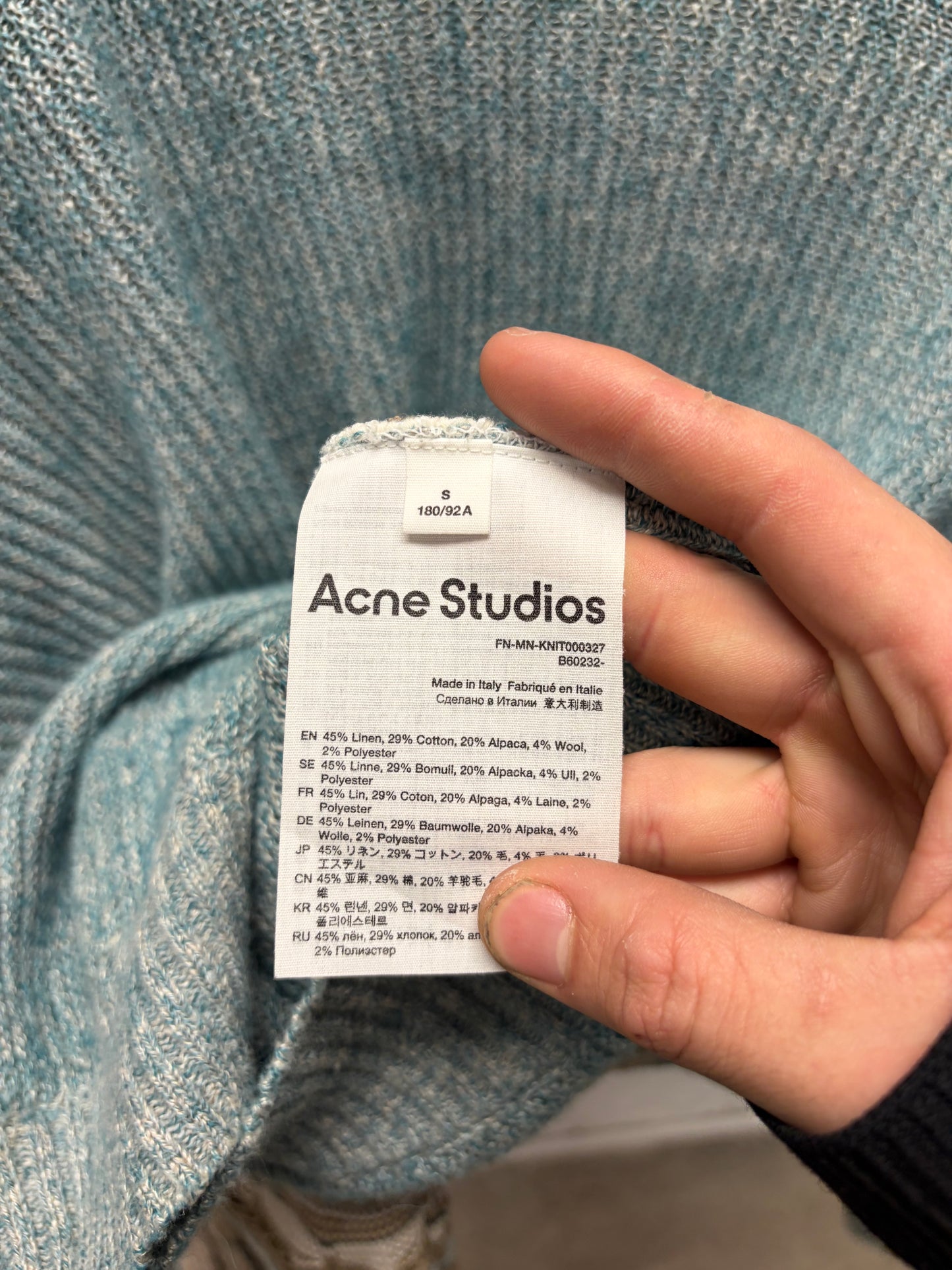 Acne Studios ‘Coogi’ Vintage Inspired Brown/Blue Knit Sweater