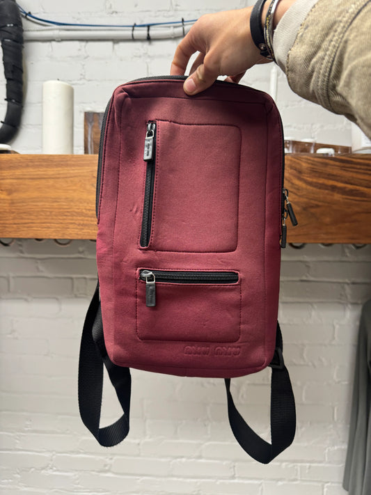 Vintage Miu Miu Miniature ‘Shell’ Sun Faded Red Backpack