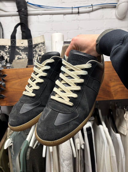 Maison Margiela ‘G.A.T.’ Black Suede/Gum Sole Low Top Sneakers