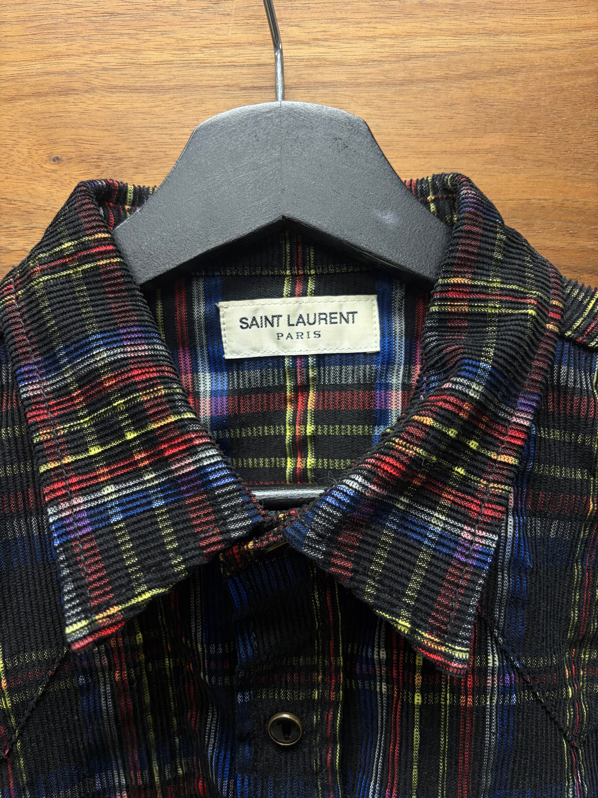 2021 Saint Laurent Corduroy ‘Pearl Button Snap’ Western Inspired Work Shirt