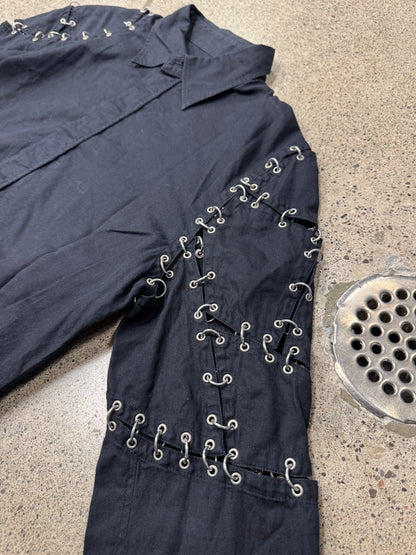 SS2003 Jean Paul Gaultier ‘Piercing’ Black Long Sleeve Collared Shirt