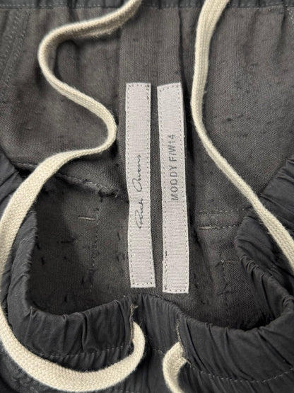 AW2014 Rick Owens ‘Moody’ Mainline Dark Dust Wool ‘Pod’ Shorts