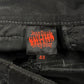 SS1999 Jean Paul Gaultier Waxed Black ‘Zipper Flare’ Cargo Pants