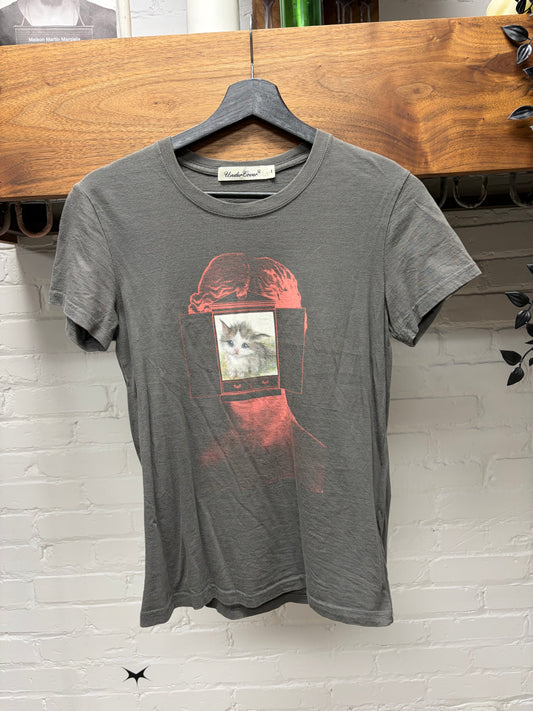 Undercover ‘Cat Brain’ Grey/Red Short Sleeve T-Shirt