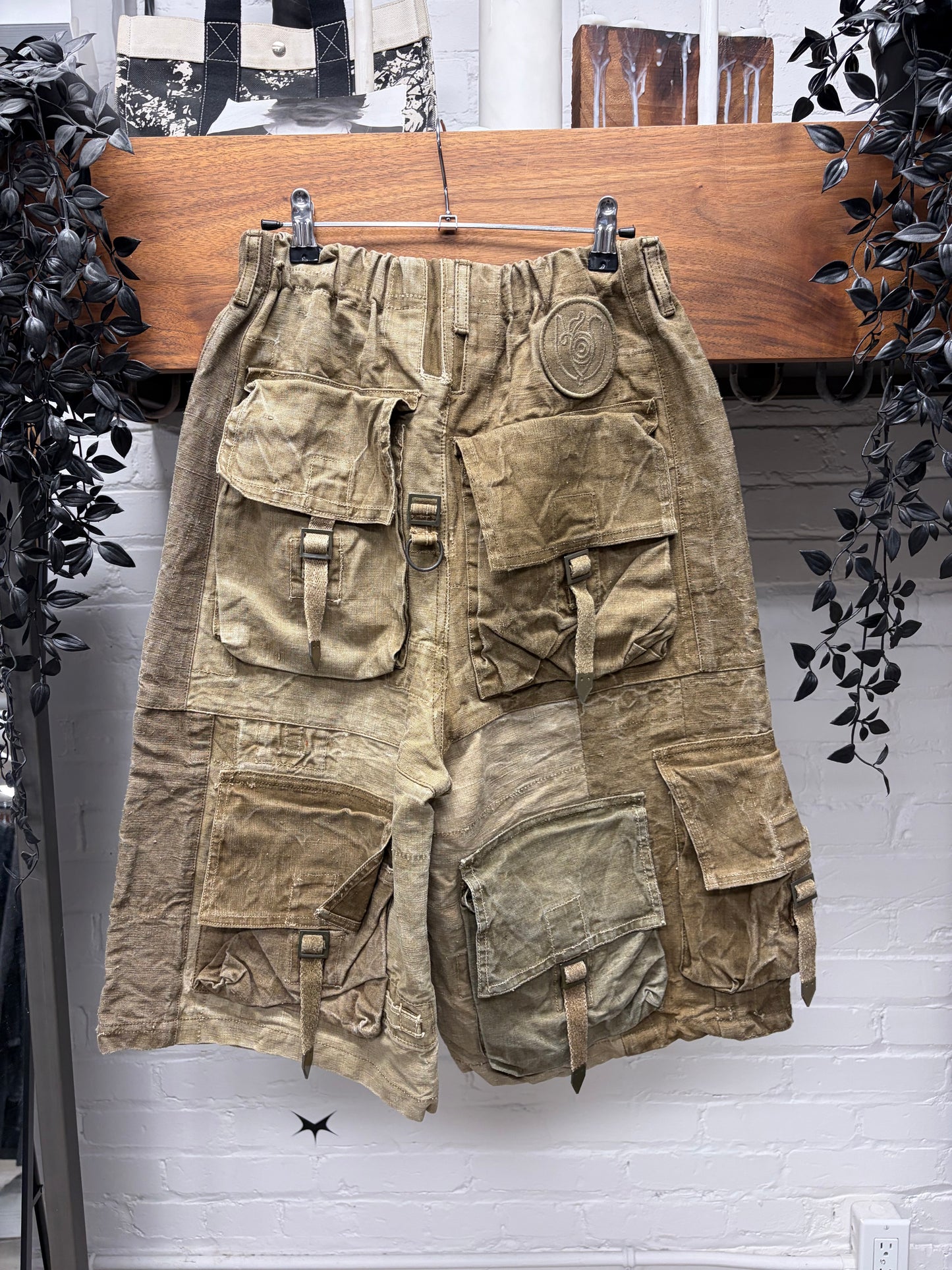 Loewe ‘9 Pocket’ Over the Knee Faded Military Cargo Shorts