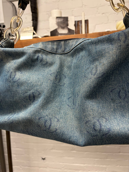 2002 Chanel ‘Cruise’ Denim CC Interlock Monogram Hobo Bag