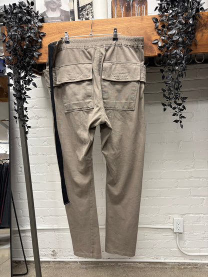 Rick Owens DRKSHDW ‘Creatch’ Dust Brown Cotton Drawstring Cargo Pants