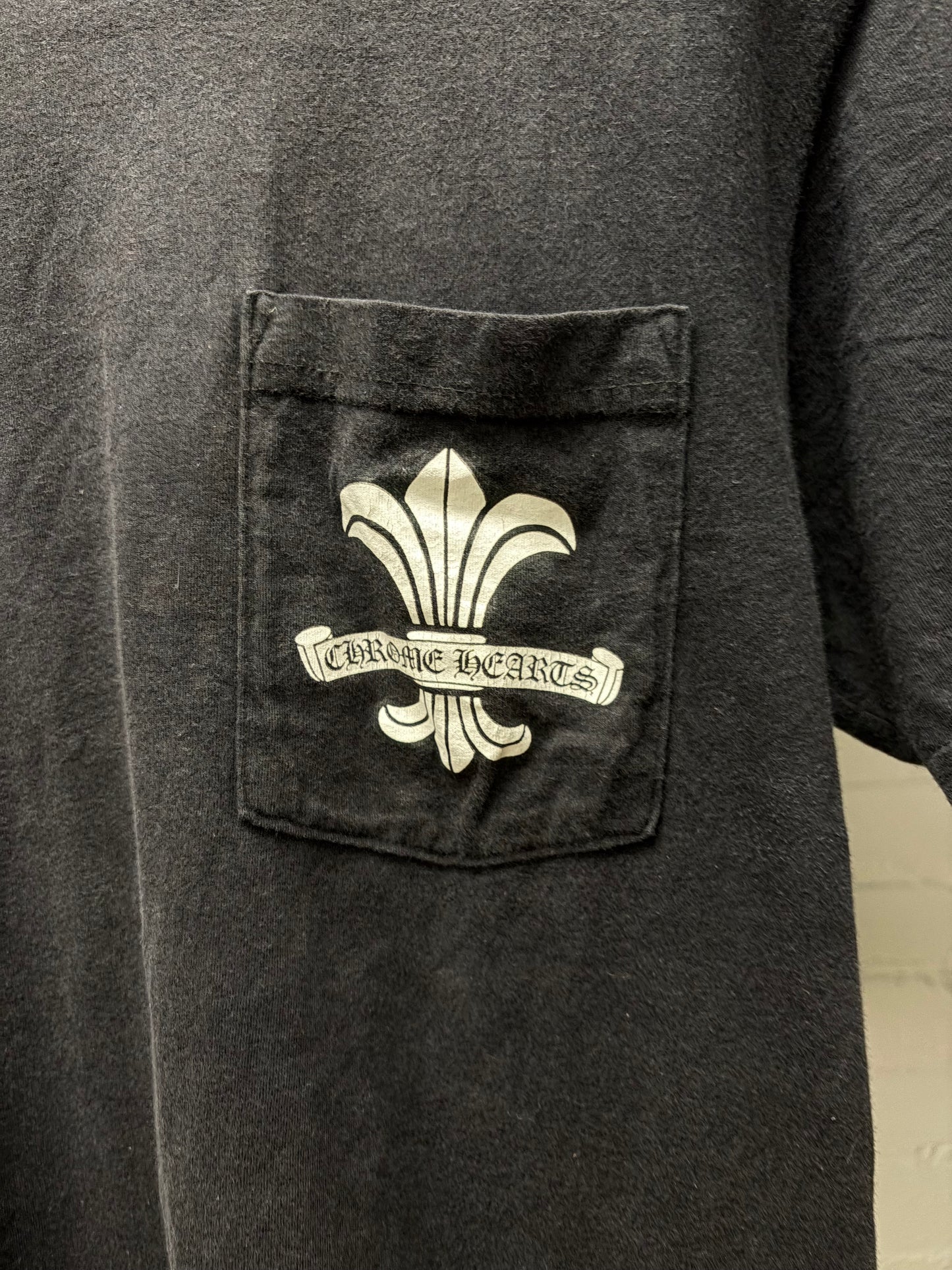 Chrome Hearts ‘Fleur De Lis’ Faded Black Graphic T-Shirt
