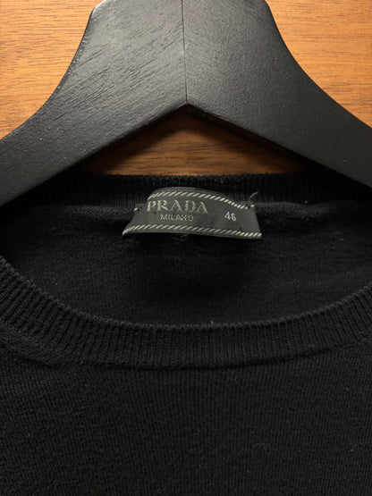 Prada Basic Black Cashmere Fitted Sweater