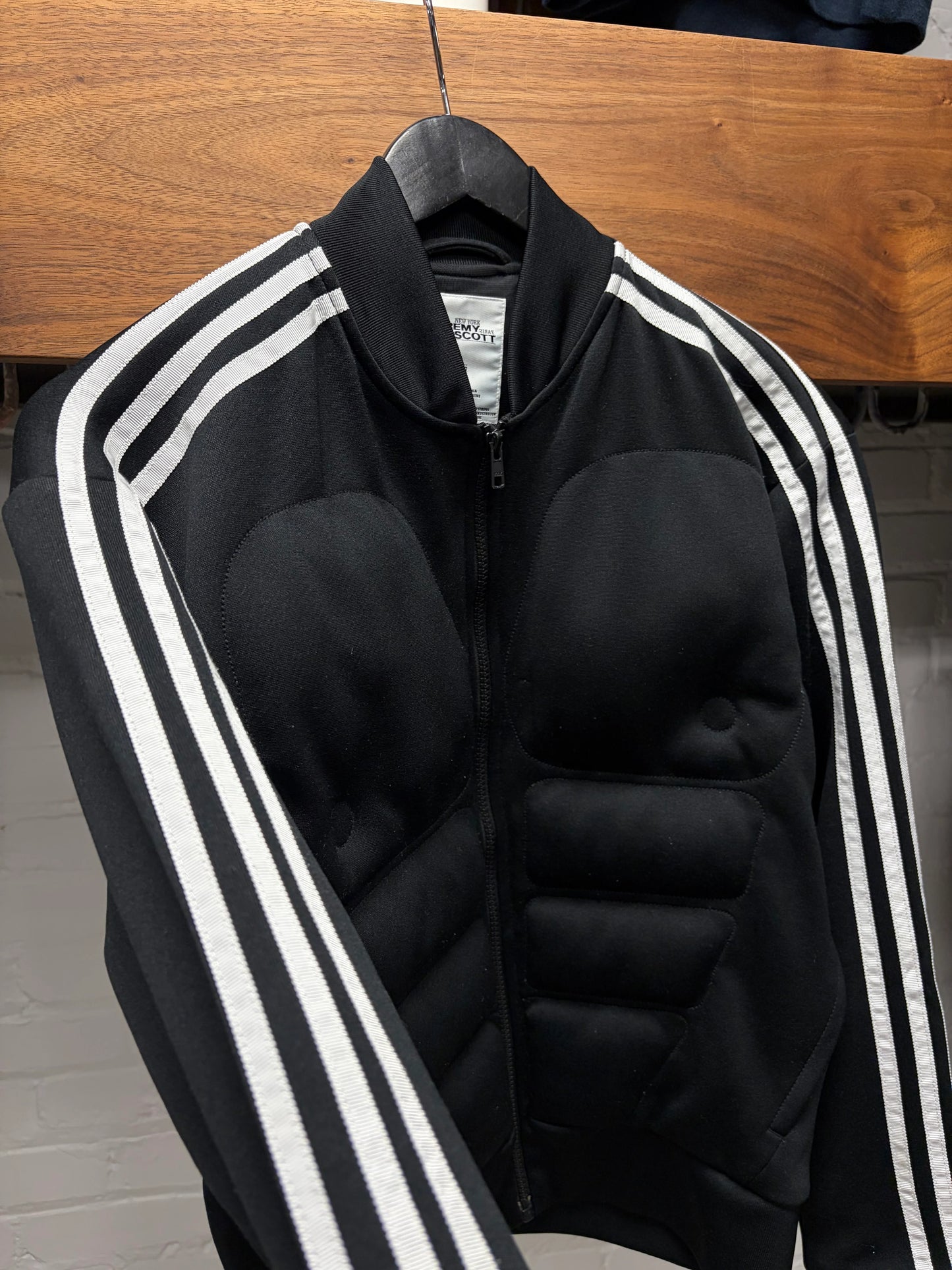 Jeremy Scott x Adidas ‘Muscle’ 3D Black/White Striped Track Jacket