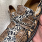 Martine Rose ‘Snakeskin’ Square Toe Leather Loafers