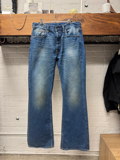 Acne Studios ‘Atlantis 1992’ Dirt Wash Blue Flared Cut Jeans