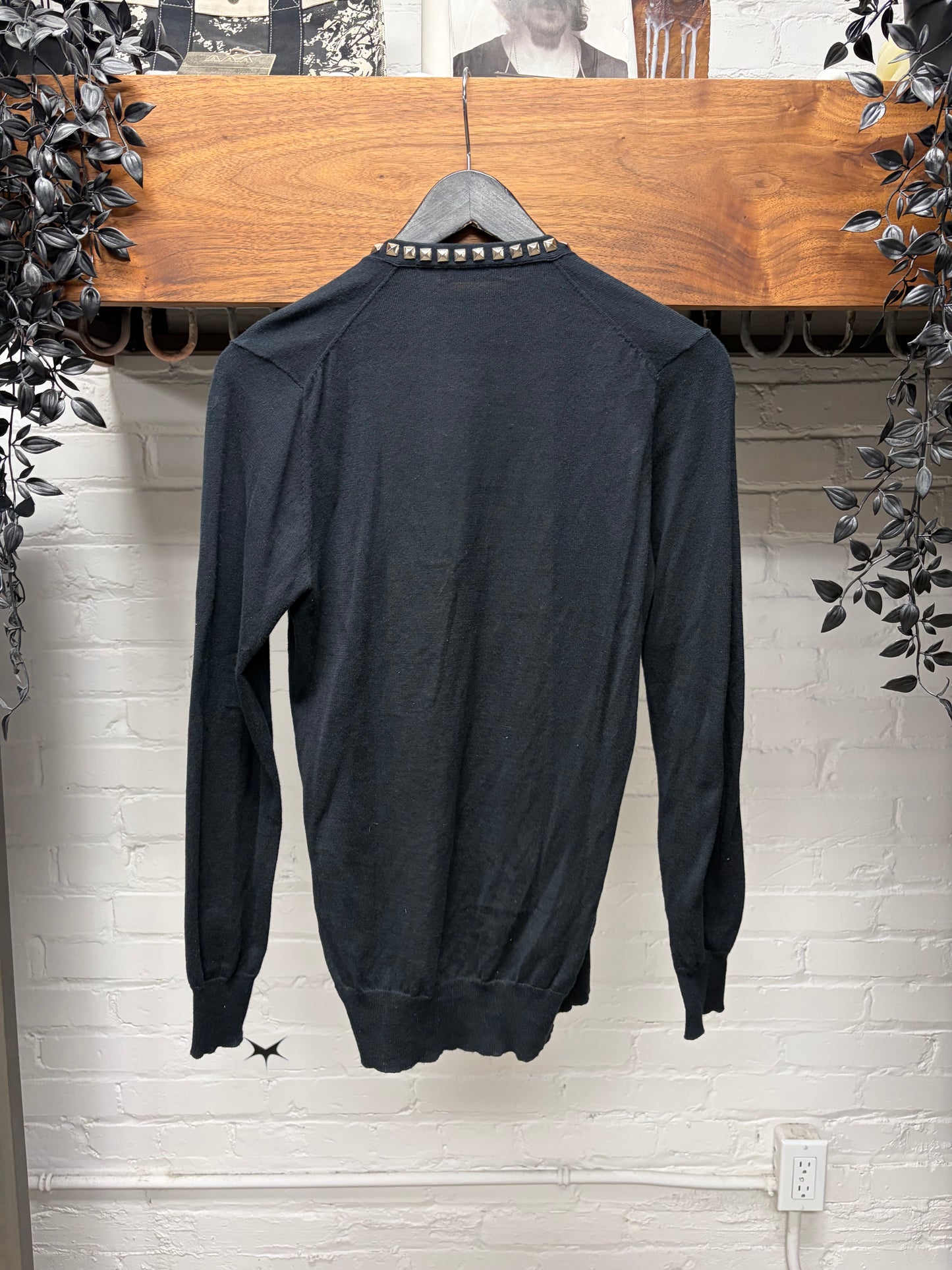 Hysteric Glamour Studded Black Cardigan