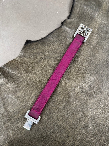 Chrome Hearts Nubuck Leather ‘Harness’ Cross Bracelet