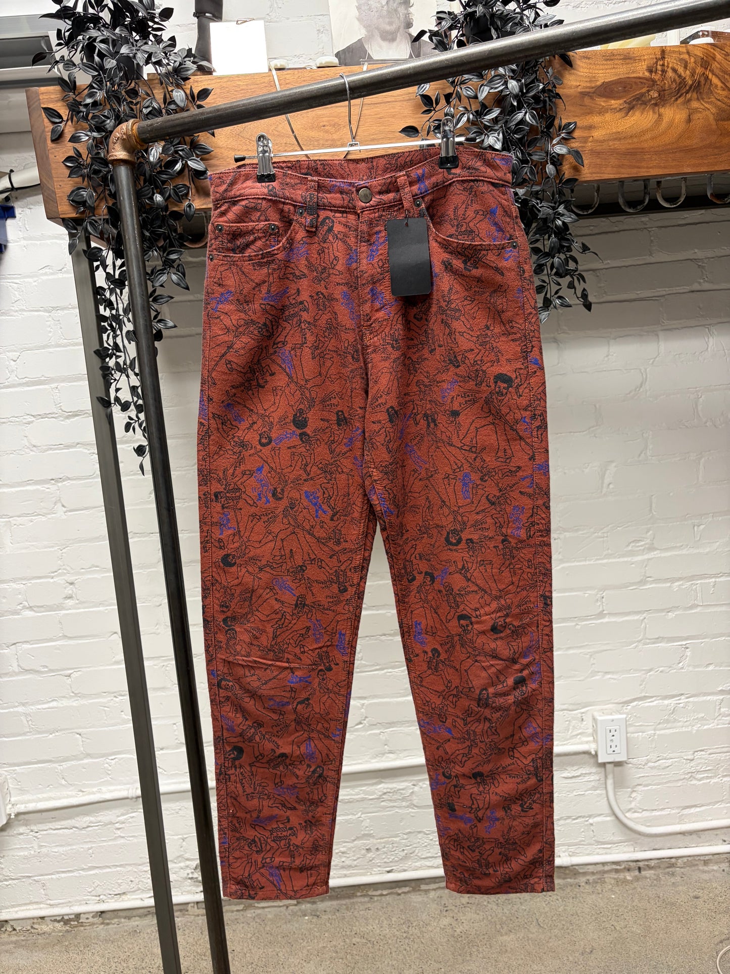 Issey Miyake Pleats Please Red ‘Rockstar’ Denim