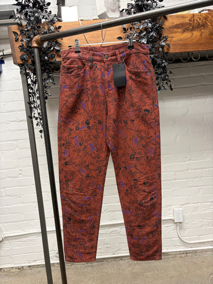 Issey Miyake Pleats Please Red ‘Rockstar’ Denim