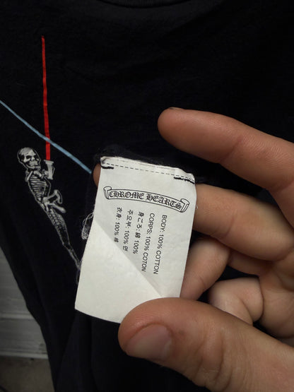 Chrome Hearts ‘Jarvis Skull’ Light Sabres Black Graphic T-Shirt