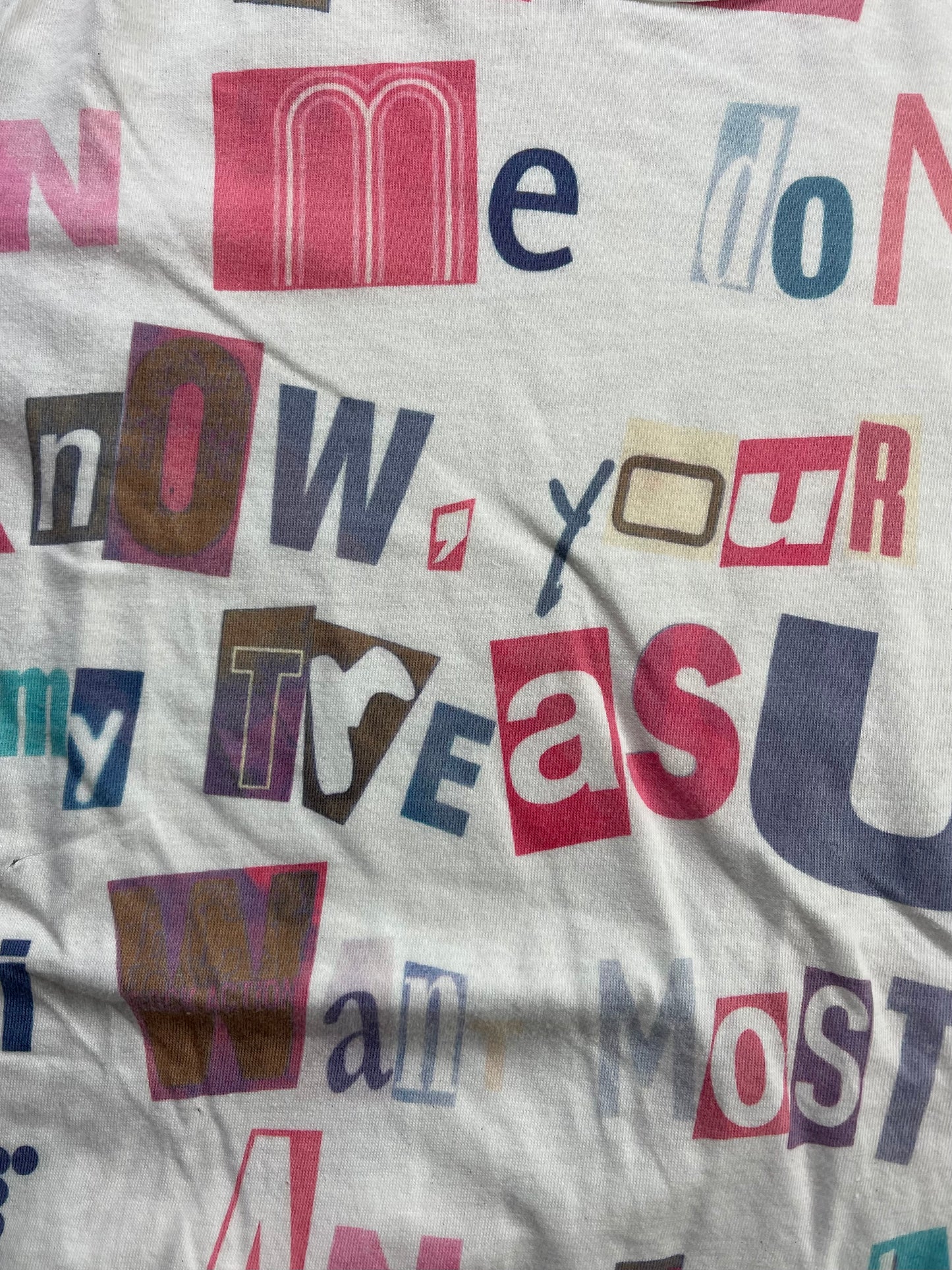 SS2002 Junya Watanabe Poem ‘Ransom Note’ Graphic T-Shirt