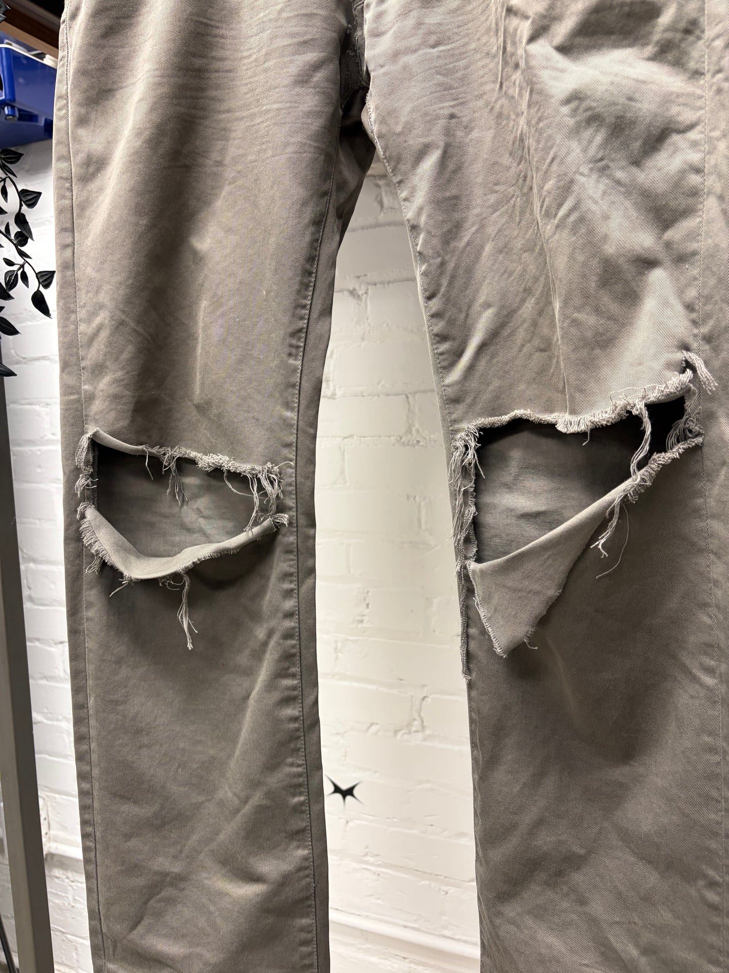 Dior Homme Brown Distressed Skinny Jeans