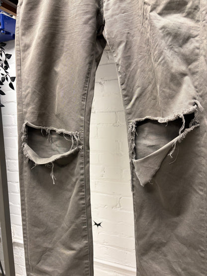 Dior Homme Brown Distressed Skinny Jeans